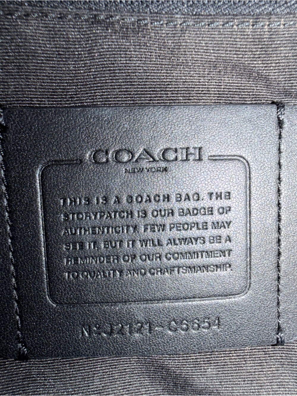 Coach Black & Chalk coated Signature leather unisex men’s track Backpack C6654 - Picture 12 of 14